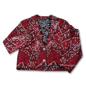 Women’s New Identity One Button CollarSouthwestern Vibes Black/earthtone Jacket